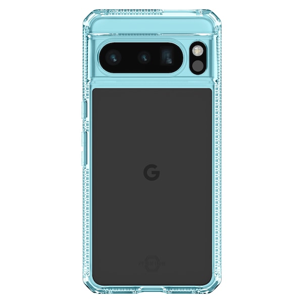 Itskins Hybrid_r Clear Case For Google Pixel 8 Pro, Light Blue And Transparent - GGGP-HBMKC-LBTR