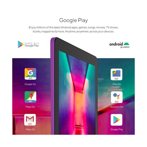 Core Innovations 10.1in Quad-Core Tablet with Headphones + Keyboard Folio Purple - CTB1016GPR