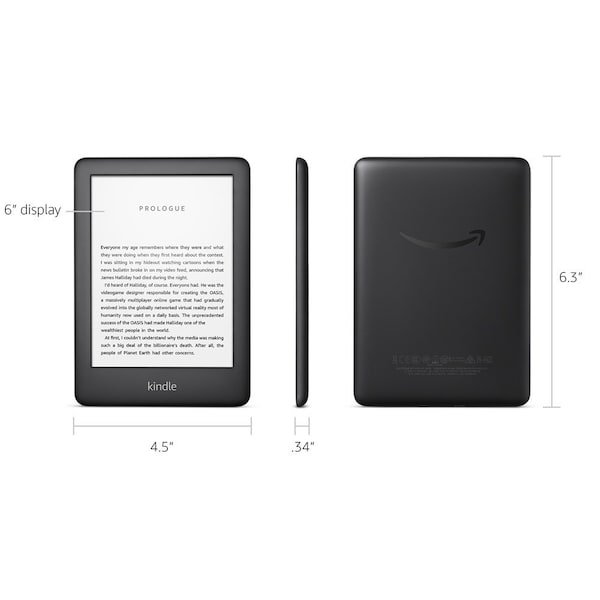 Amazon Kindle Paperwhite 6'' Wifi 8gb 2019 Black No Ads - AMAB07HKYZMQX