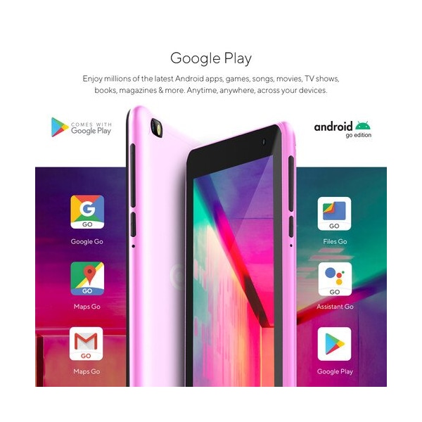 Core Innovations 7in Quad-Core Tablet with Headphones + Tablet Sleeve Pink - CRTB7001PN