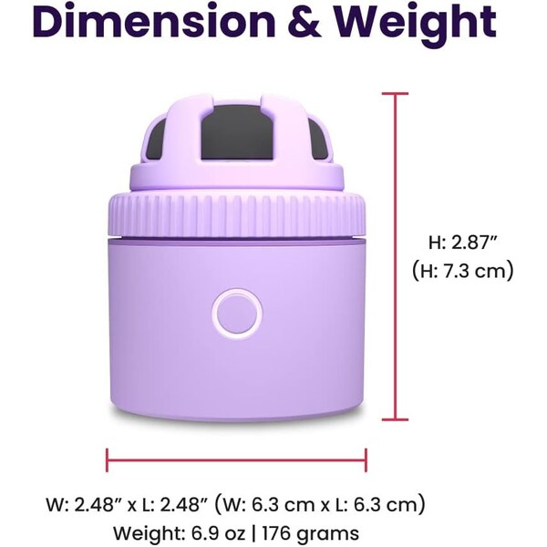 Pivo Pod Lite Auto Face Tracking Phone Holder, 360 deg. Rotation, Handsfree Video Recording - Purple - PV-P1L03