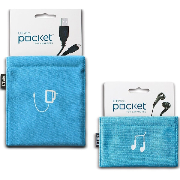 Electriduct UT Wire Pocket Earbud, Earphone, Charger, Travel Pouches - UTW-PK02-BL