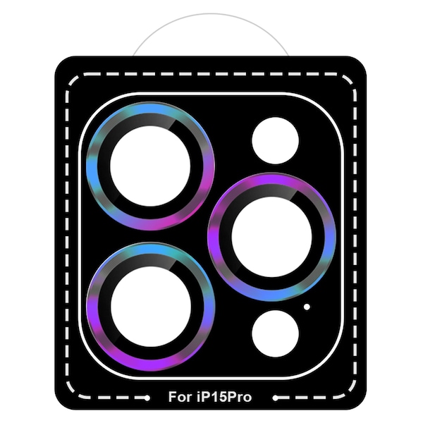Gadget Guard , Camera Lens Protector For Apple Iphone 15 Pro Max, Iridescent - GGACXXC208AP15C