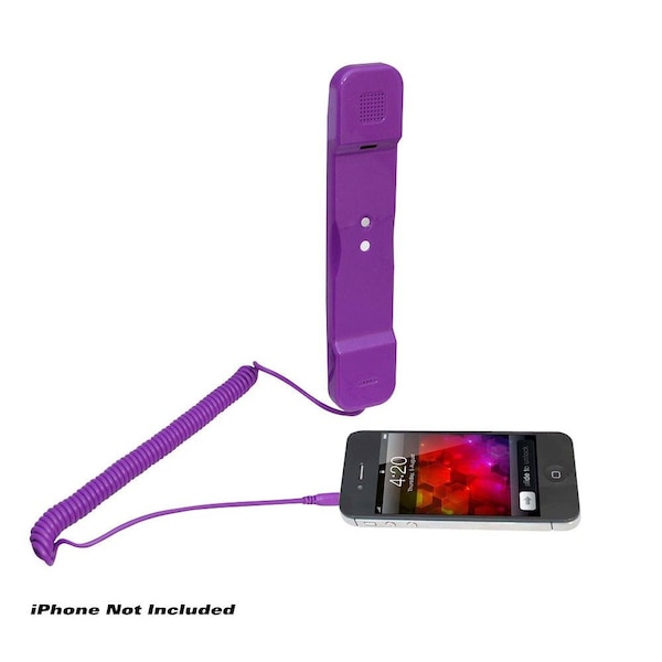 Pyle Handset For Iphone, Ipad, Ipod, And Android Phones - Easy Use - Purple - PITP8PUR