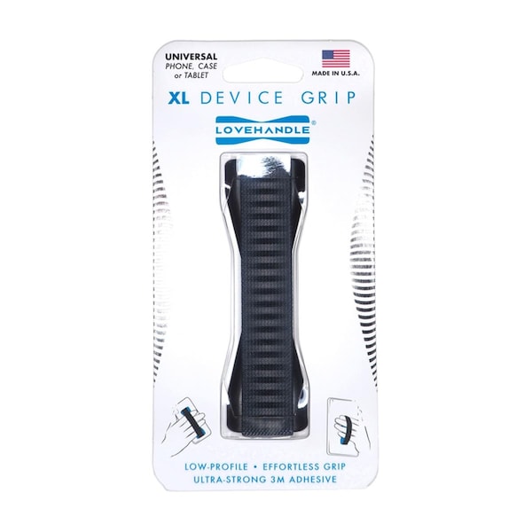 Upgrade Black & Gray Extra Large Stripes Phone Grip for All Mobile Devices - UP3299892