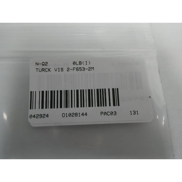 DESCONEXIÓN RÁPIDA DE TURCK 24-48V-CA 24-48V-CC CABLE DE CORDÓN - VIS 2-F653-2M
