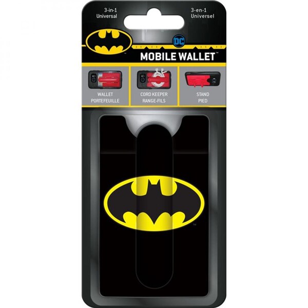 Output 6.375 x 3 x 0.25 in. Batman Logo 3-in-1 Mobile Wallet, Multi Color - OU3587870