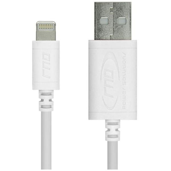 Rnd Accessories RND Accessories Apple Certified Lightning To Reversible USB 6 ft. Data Sync And Charge 8 Pin Cable - White - RND-AMC-6FT-W