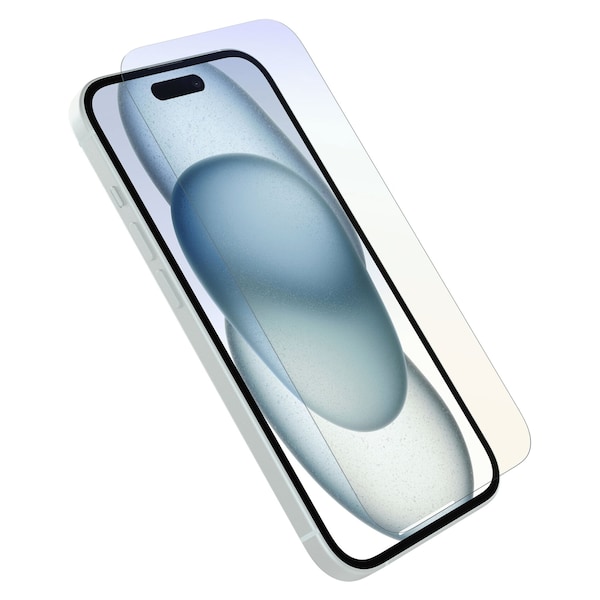 Otterbox Premium Pro Glass Antimicrobial Blue Light Screen Protector For Apple Iphone 15 , Clear - 77-93996
