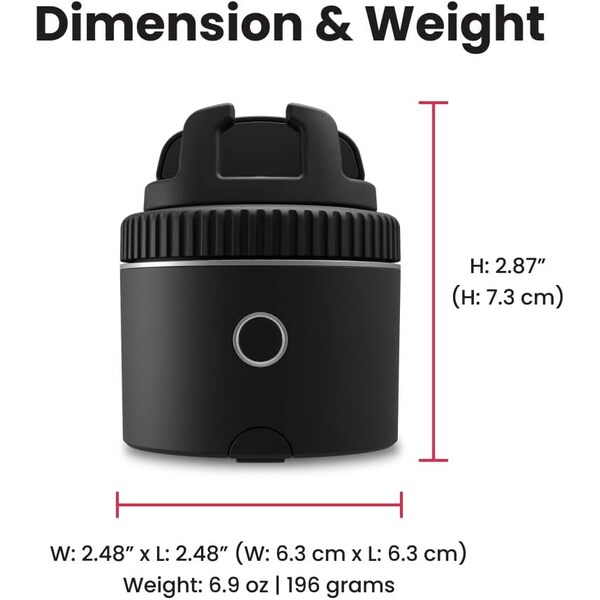 Pivo Pod Auto Face Tracking Phone Holder, 360 deg. Rotation, 6 Speed with Remote Control - NPVS