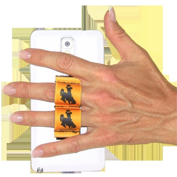 Livewire 2-Loop Phone Grip - Extra Large, Brown Wyoming Cowboy with Gold Background - LI366518