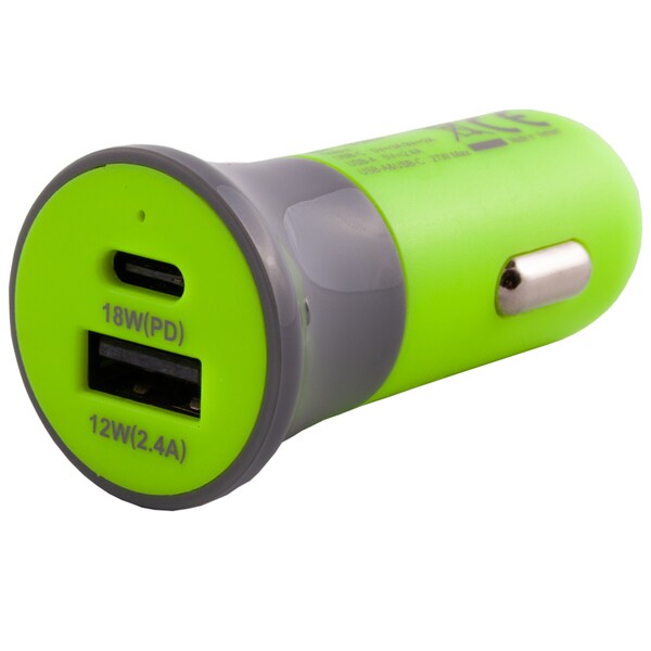 Mobilespec Hi-Vis Dual Port 30W Dc Charger, Yellow - MBSHVDC01