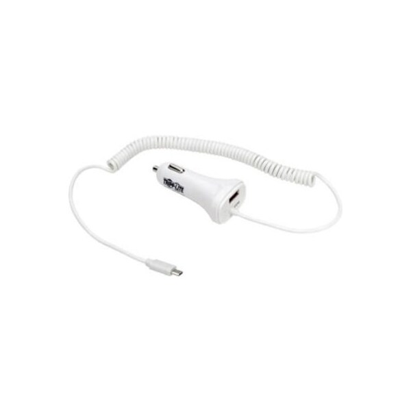 Tripp Lite Tripp Lite Dual USB Car Charger with Quick Charge 2.0 Technology and Coiled 6-ft. Cable, White - U280-C02-S-M6