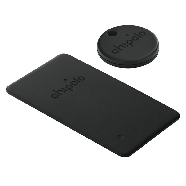 Chipolo Spot Bundle For Apple Devices 1 Key And 1 Wallet Finder, Black - CH-C21R-C21M-1R1M-R-EN