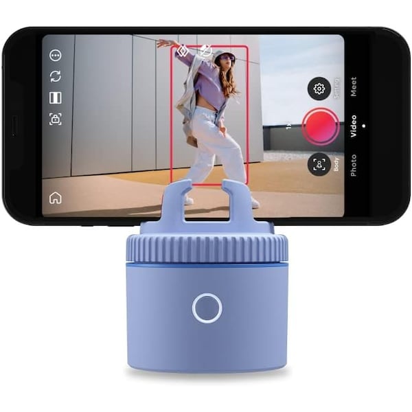 Pivo Pod Lite Auto Face Tracking Phone Holder, 360 deg. Rotation, Handsfree Video Recording - Blue - PV-P1L02