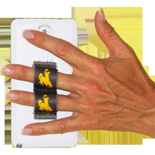 Livewire 2-Loop Phone Grip - Extra Large, Gold Wyoming Cowboy with Brown Background - LI366520