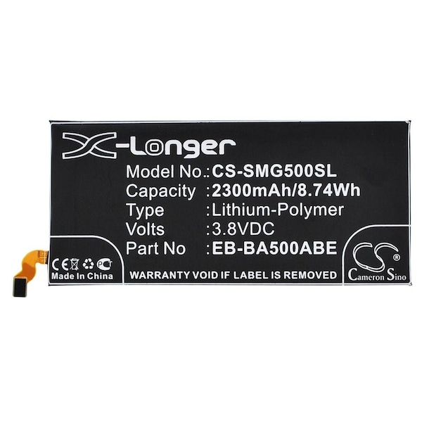 Bsc Preferred Samsung DS SM-A500F1 SM-A500FQ SM-A500FU SM-A500G SM-A500H SM-A500H Mobile Phone Repl. Battery - CS-SMG500SL