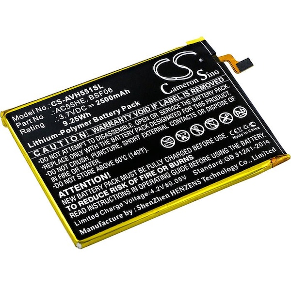 Bsc Preferred Archos 55 Helium Ultra A55 Helium Mobile Phone Replacement Battery - CS-AVH551SL