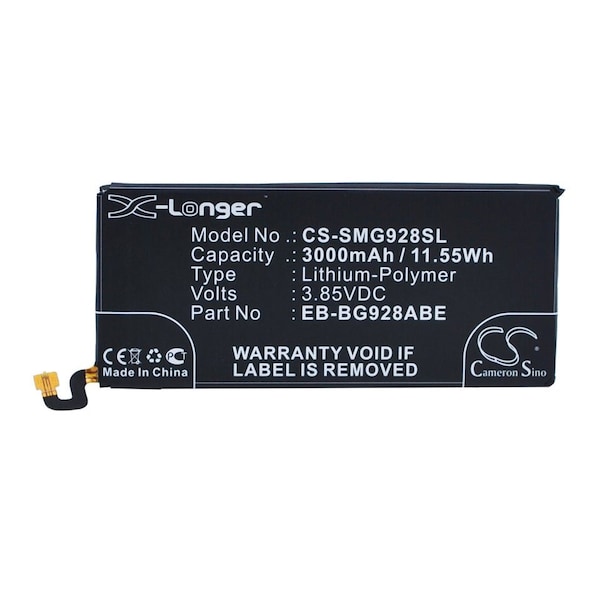 Bsc Preferred Samsung Galaxy S6 Edge SM-G928I SM- Mobile Phone Repl. Battery - CS-SMG928SL