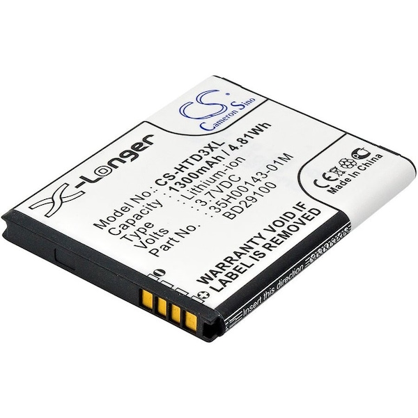 Bsc Preferred T-Mobile HD7 1300mAh Mobile Phone Replacement Battery - CS-HTD3XL.3