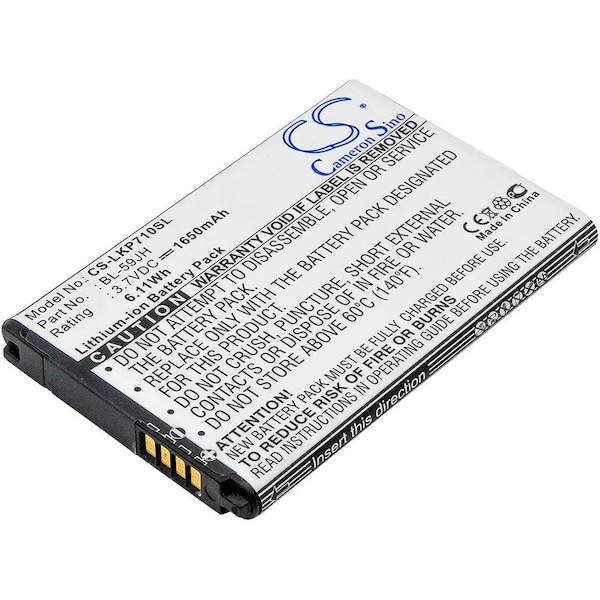 Bsc Preferred LG LTE FX3 MS500 L7 1650mAh Mobile Phone Repl. Battery - CS-LKP710SL.1