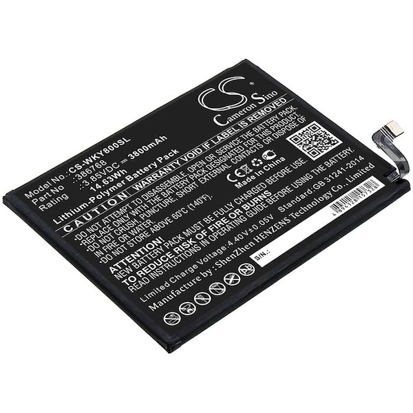 Bsc Preferred Wiko W-V720 Y80 Mobile Phone Replacement Battery - CS-WKY800SL