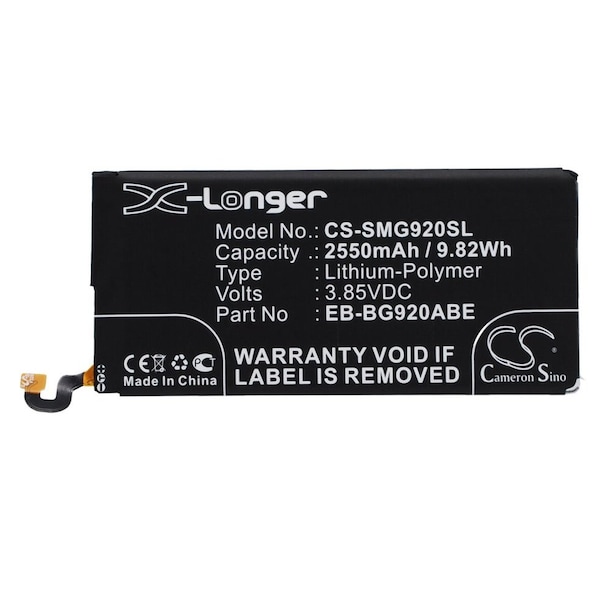 Bsc Preferred Samsung Galaxy S6 LTE-A SM-G9208 S Mobile Phone Repl. Battery - CS-SMG920SL