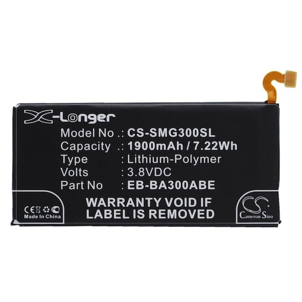 Bsc Preferred Samsung SM-A3000 SM-A3009 SM-A300F SM-A300F SM-A300FU SM-A300G SM Mobile Phone Repl. Battery - CS-SMG300SL