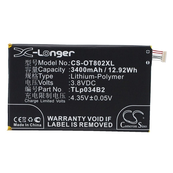 Bsc Preferred TCL N3Y910T Y910 Y910T Mobile Phone Replacement Battery - CS-OT802XL.3