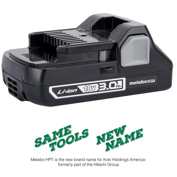 Metabo Hpt 18V Cordless Li-Ion 3.0Ah Slide Compact Battery - 339782M