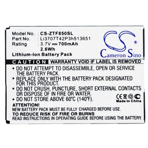 Bsc Preferred Telstra F252 F256 F850 F851 Mobile Phone Replacement Battery - CS-ZTF850SL.1