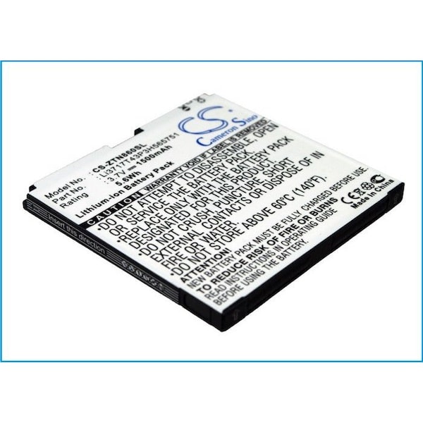 Bsc Preferred Uscellular MWP3505 MWP3505US Render 1500mAh Mobile Phone Replacement Battery - CS-ZTN860SL.5