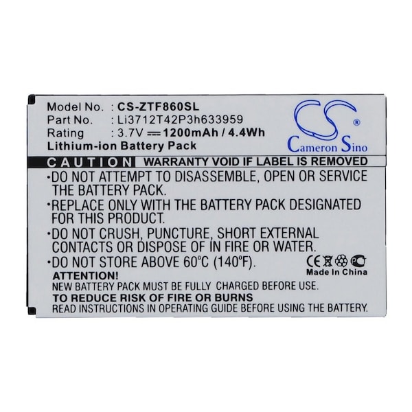 Bsc Preferred ZTE E700 F860 F868 F866 I909 Mobile Phone Replacement Battery - CS-ZTF860SL.2