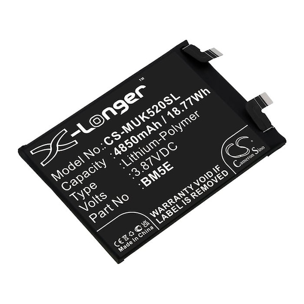 Bsc Preferred Xiaomi 22011211C 22021211RC Redmi K50 Pro Mobile Phone Replacement Battery - CS-MUK520SL.2