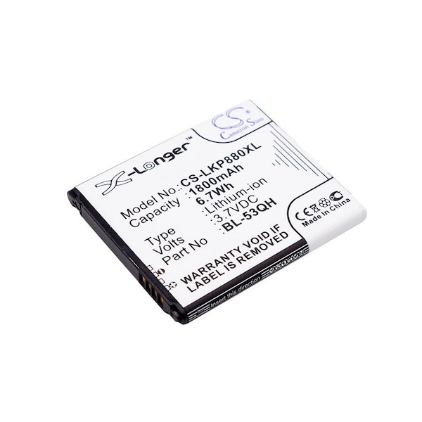 Bsc Preferred Metropcs 4G LGMS870 MS870 1800mAh Mobile Phone Replacement Battery - CS-LKP880XL.2