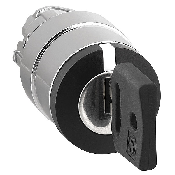 Schneider Electric Interruptor selector no iluminado, 22mm, 3 posiciones, con llave - ZB4BG7