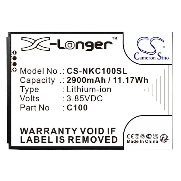 Bsc Preferred Nokia N152DL TA-1520 C100 C100 2022 Mobile Phone Replacement Battery - CS-NKC100SL