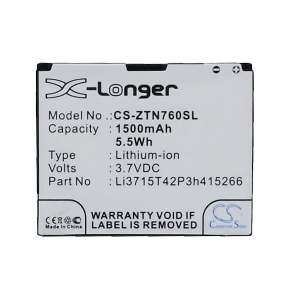 Bsc Preferred Net10 Valet Z665 Z665C Mobile Phone Replacement Battery - CS-ZTN760SL.2