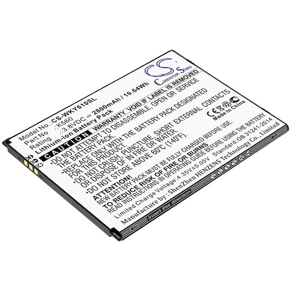Bsc Preferred Wiko W-K560 Y61 Mobile Phone Replacement Battery - CS-WKY610SL