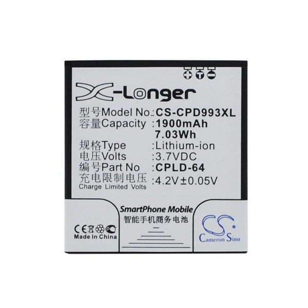 Bsc Preferred Coolpad 9930 W702 1900mAh Mobile Phone Replacement Battery - CS-CPD993XL
