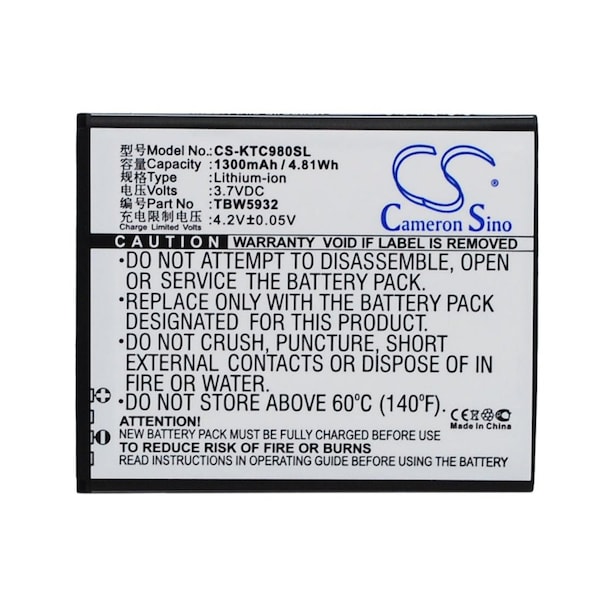 Bsc Preferred FLY IQ442 Quad Miracle 2 Mobile Phone Replacement Battery - CS-KTC980SL.1