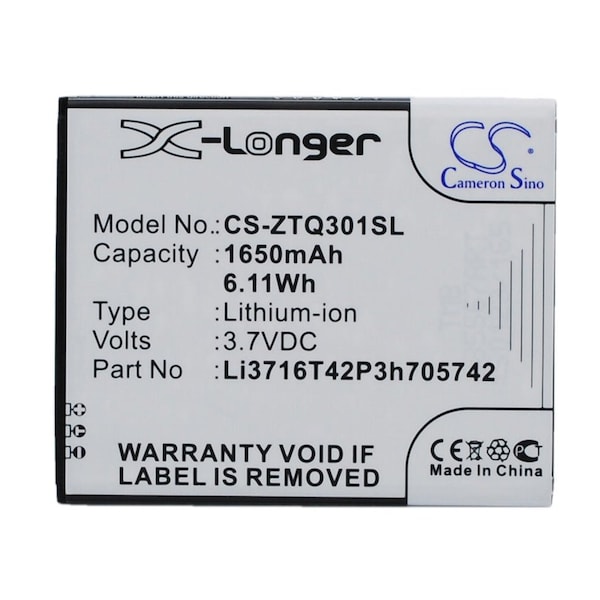 Bsc Preferred ZTE Q301C Q301T Q30C Mobile Phone Replacement Battery - CS-ZTQ301SL.2