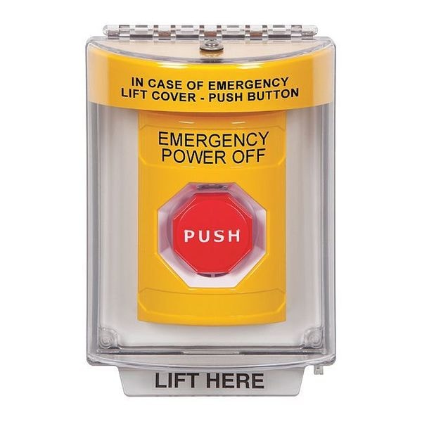 Botón de Apagado de Emergencia de Tecnología de Seguridad Internacional, 2-7/8" D - SS2232PO-EN