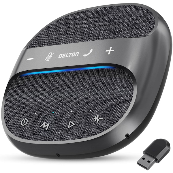 Delton C4700 Wireless Conference Speaker AI Noise Reduction Mic Auto Pair USB 360 Degree Audio Sound AEC - DSC4700-WR