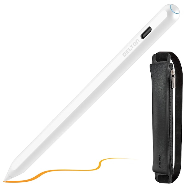 Delton Stylus Pen for iPad, Wireless Magnetic Charging -  White - AP7