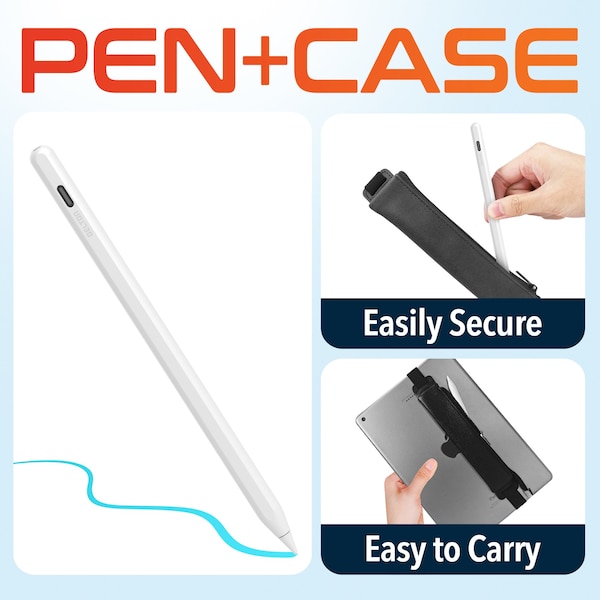 Delton Stylus Pen for iPad, Wireless Magnetic Charging -  White - AP7