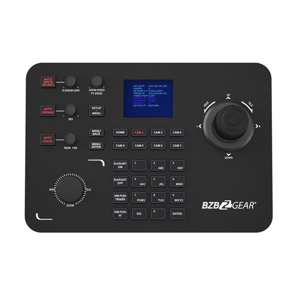 Bzbgear Universal Advanced Serial and IP PTZ Joystick Controller with POEIP/RS-232/422/485 - BG-COMMANDER