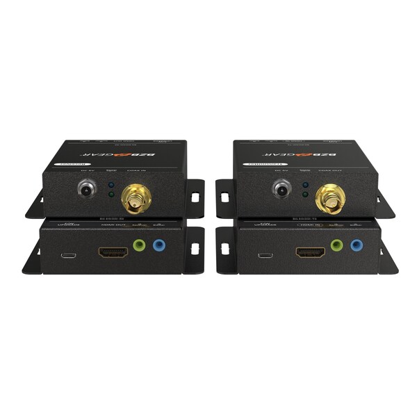 Bzbgear 4K UHD HDMI Extender over Single Coax with Bi-directional IR - BG-EXHOC