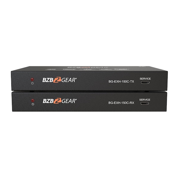 Bzbgear 4K UHD HDMI HDBaseT Long Range Extender with Bi-directional IR RS-232 and CEC up to 490ft - BG-EXH-150C