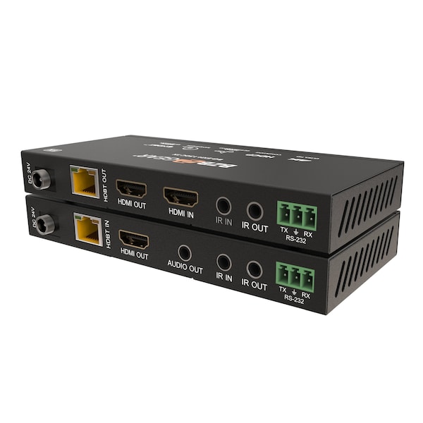 Bzbgear 4K UHD HDMI HDBaseT Long Range Extender with Bi-directional IR RS-232 and CEC up to 490ft - BG-EXH-150C